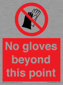 No gloves beyond this point
